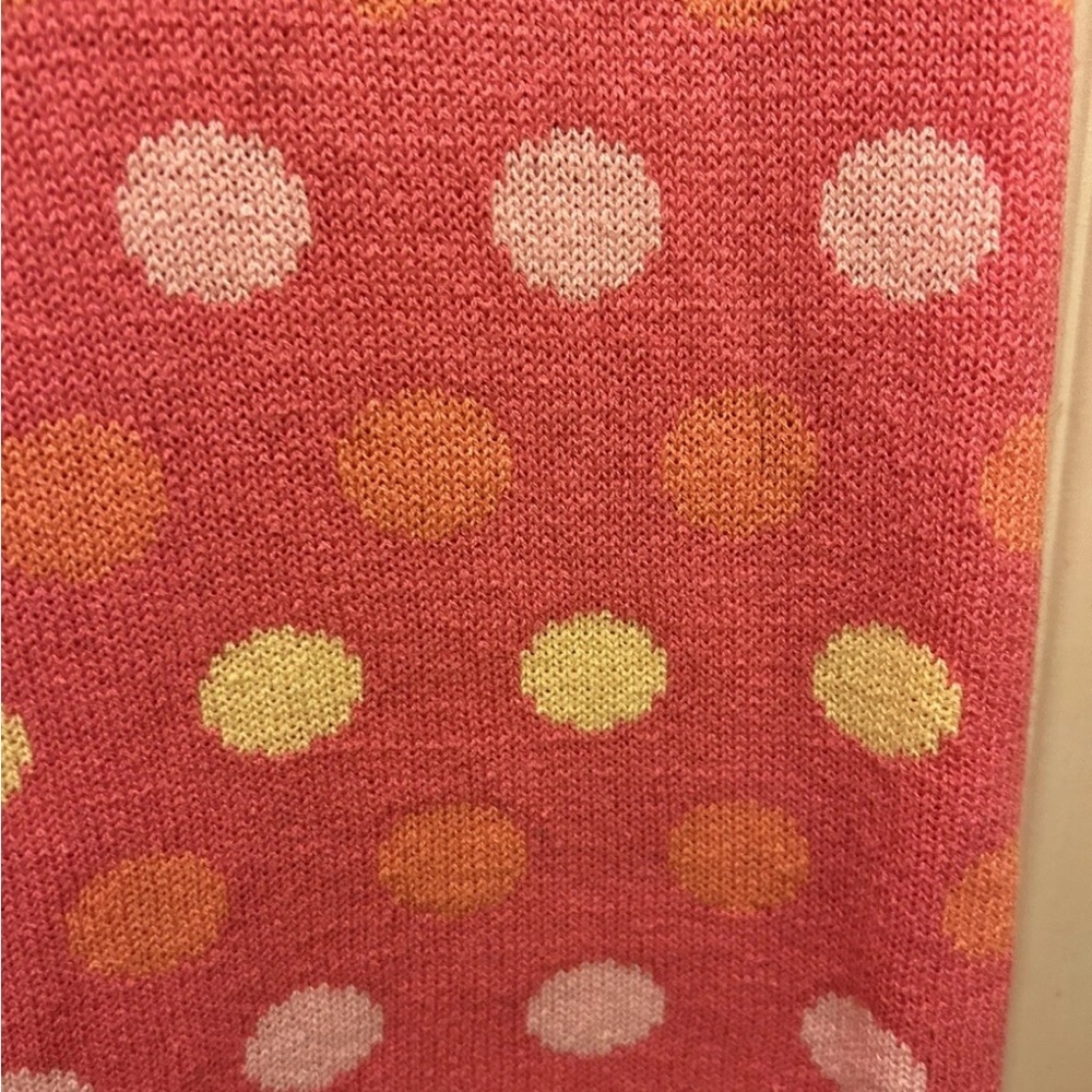 Elegant Baby Pink Polka Dot Reversible Blanket - Picture 5 of 15